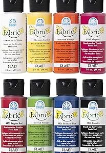 FolkArt Brush on Fabric Acrylic Paint Beginner Set (2-Ounce)